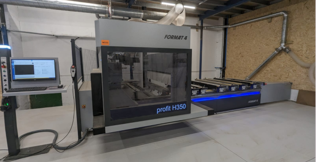 Format-4 profit H350 CNC machine running an exported job